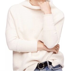 Cozy Cream Cowl Turtle Neck Sweater XL